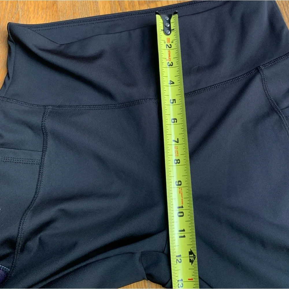 Marika mesh crystal Dye Yoga Capris mckenna black purple pink - Picture 5 of 10